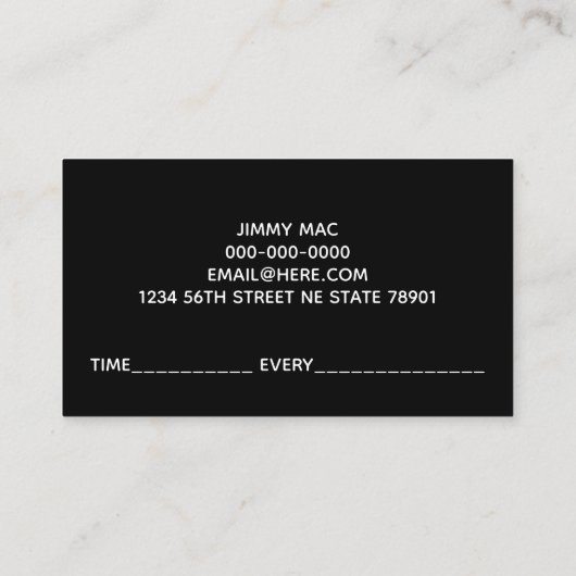 ギターのインストラクターの名刺 名刺 (裏面)