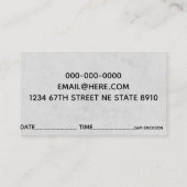 ギターのインストラクタービジネス 名刺 (裏面)