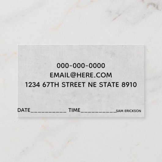 ギターのインストラクタービジネス 名刺 (裏面)