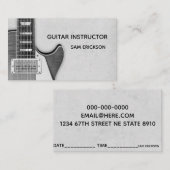 ギターのインストラクタービジネス 名刺 (正面/裏面)