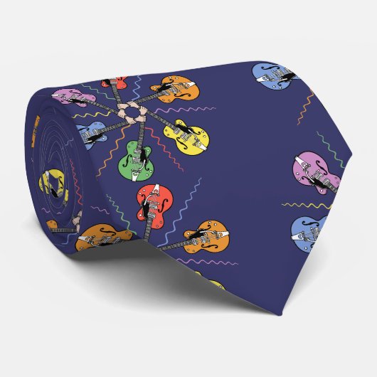 ギターのカラーホイール ネクタイ (ロール)