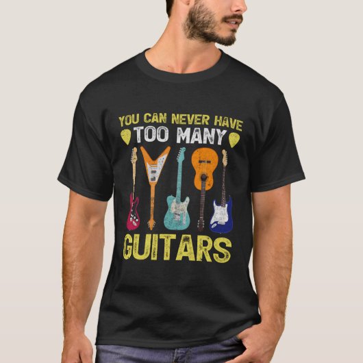 ギターのギタリストが多過ぎることはない Tシャツ (正面)