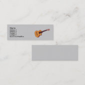ギターのクラシックで細い名刺のシンプル スキニー名刺 (正面/裏面)
