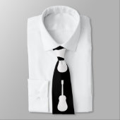 ギターのクラシックのシルエット ネクタイ (タイ)