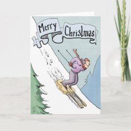 ギターのクリスマスカードのスキー シーズンカード
