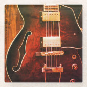 ギターのコースター ガラスコースター (正面)