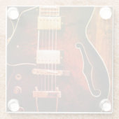 ギターのコースター ガラスコースター (裏面)