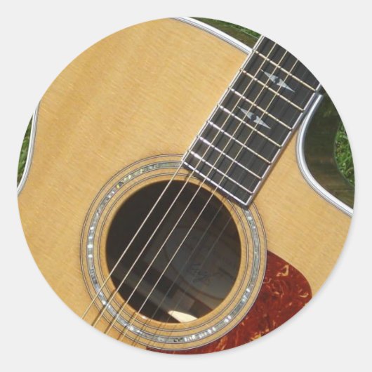 ギターのシール ラウンドシール (正面)
