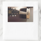 ギターのシール 長方形シール (バッグ)