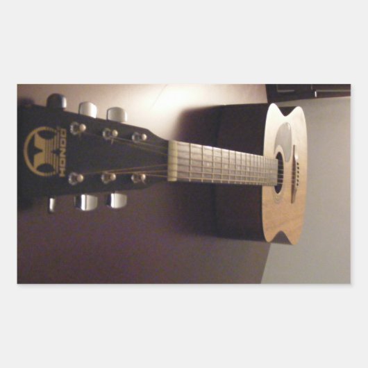 ギターのシール 長方形シール (正面)