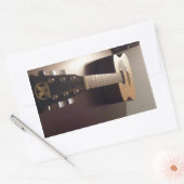 ギターのシール 長方形シール (封筒)