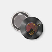 ギターのストラマー編集可能文字 マグネット (正面/裏面)