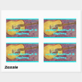 ギターのトゥアンガメロディ音響 長方形シール (シート)