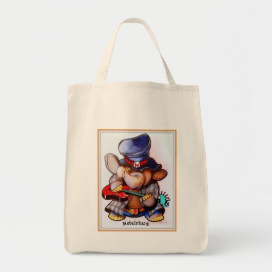 ギターのトートバック-さまざまなスタイルとのMetalphant トートバッグ (正面)