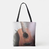 ギターのトート: カスタマイズ可能 トートバッグ (裏面)