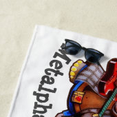 ギターのビーチタオル-数々のなイメージとのMetalphant ビーチタオル (インサイチュ)