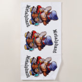 ギターのビーチタオル-数々のなイメージとのMetalphant ビーチタオル (正面)