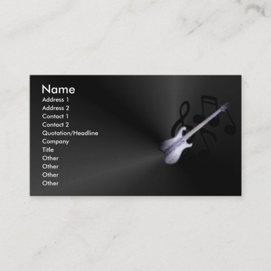 ギターのプロフィールカード 名刺 (正面)