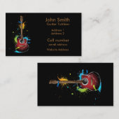 ギターのペンキSplat 名刺 (正面/裏面)
