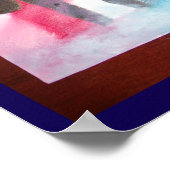 ギターのポスターを持った人 ポスター (角)