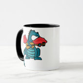 ギターのマグを遊ぶCLのドラゴン マグカップ (正面左)