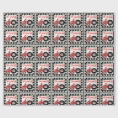 ギターのレコードと軽音縁ど付き ラッピングペーパー (フラット)