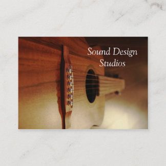 ギターのレッスン名刺のスタジオ 名刺