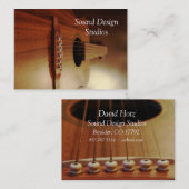 ギターのレッスン名刺のスタジオ 名刺 (正面/裏面)