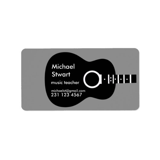 ギターのレッスン ラベル (正面)