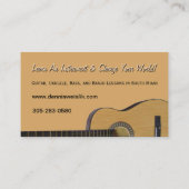 ギターのレッスン 名刺 (裏面)