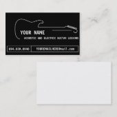 ギターのレッスン/音楽の先生の名刺 名刺 (正面/裏面)