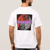 ギターのロゴの旗の蠍のTシャツ Tシャツ (裏面)
