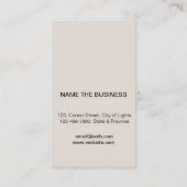 ギターのロゴの音楽教師のミニマリストの歌手 名刺 (裏面)