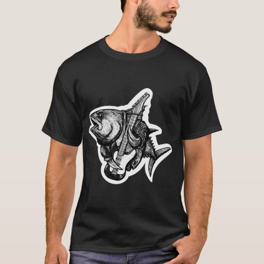 ギターのロックフィッシュ Tシャツ (正面)