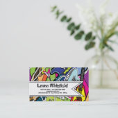 ギターのロック・ミュージックの星のグランジなGrafitの名刺 名刺 (スタンド正面)