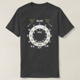 ギターの五分の一と四分の円 Tシャツ