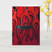 ギターの仕事 カード (黄色い花)