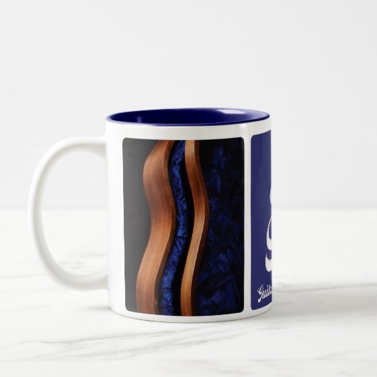 ギターの保湿箱のコーヒー・マグ ツートーンマグカップ (左)