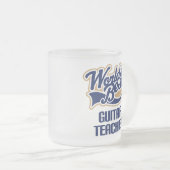 ギターの先生のギフト フロストグラスマグカップ (正面右)