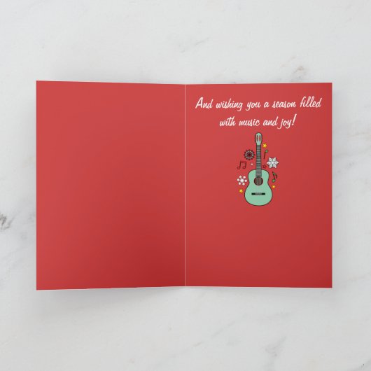 ギターの先生の休日カード シーズンカード (内部)