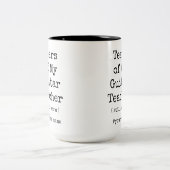 ギターの先生の涙はまだ温かい 面白い ツートーンマグカップ (中央)