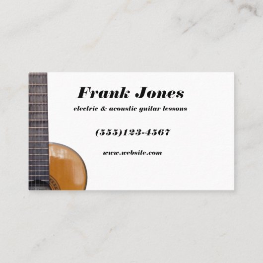 ギターの先生 名刺 (裏面)