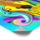 ギターの光沢のあるキャンバス ポスター (角)