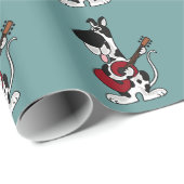 ギターの包装紙を遊んでいる道化師のグレートデーン ラッピングペーパー (ロールコーナー)