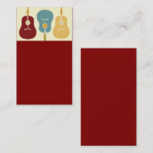 ギターの名刺-赤 名刺 (正面/裏面)