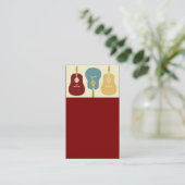 ギターの名刺-赤 名刺 (スタンド正面)