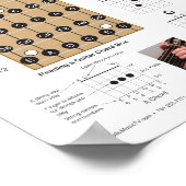 ギターの和音とフリーボードポスター ポスター (角)