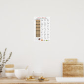 ギターの和音とフリーボードポスター ポスター (キッチン)