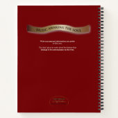 ギターの品揃え音楽が魂を目覚める ノートブック (裏面)