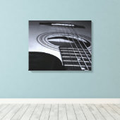 ギターの弦 キャンバスプリント (インサイチュ (ウッドフロア))